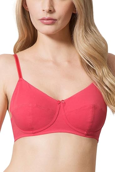 Van Heusen Women’s Cotton Non-Padded Wireless Magic Bra – Full Coverage, Anti-Bacterial, Plush Back, No-Slip Straps